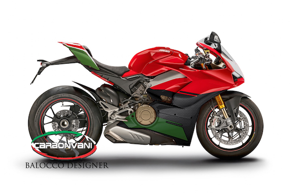 Carbonvani - Ducati Panigale V4 / S / Speciale "TRICOLORE Ver 1" Design Carbon Fiber Full Fairing Kit - ROAD VERSION (8 pieces) Carbonvani - Ducati Panigale V4 / S / Speciale "TRICOLORE Ver 1" Design Carbon Fiber Full Fairing Kit - ROAD VERSION (8 pieces)
